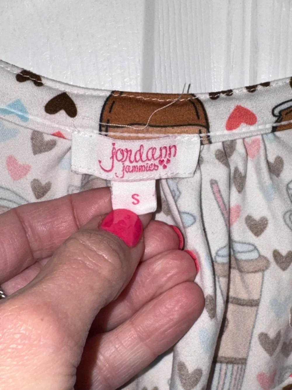 Jordann Jammies Coffee Print Pajama Set Size Small Cozy Lounge Set - Picture 2 of 10